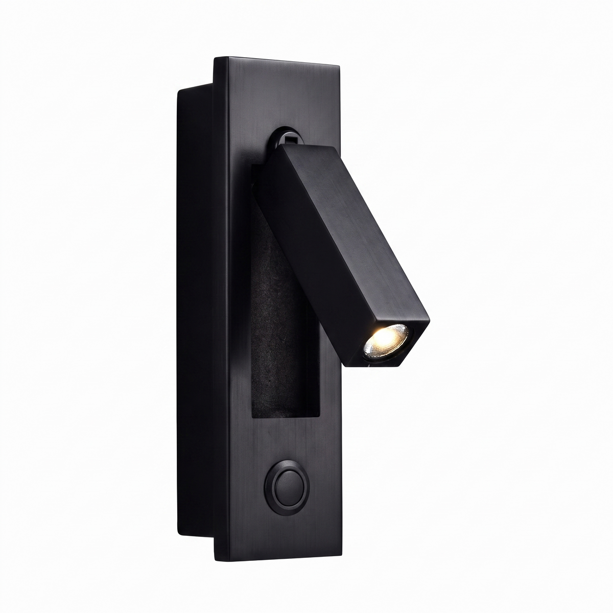 Lumo recessed folding bedside sconce on a white background