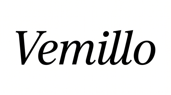 Vemillo logo script