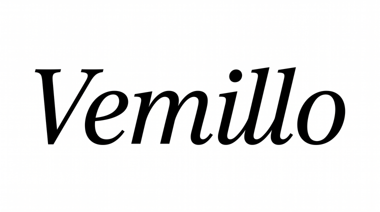 Vemillo logo script