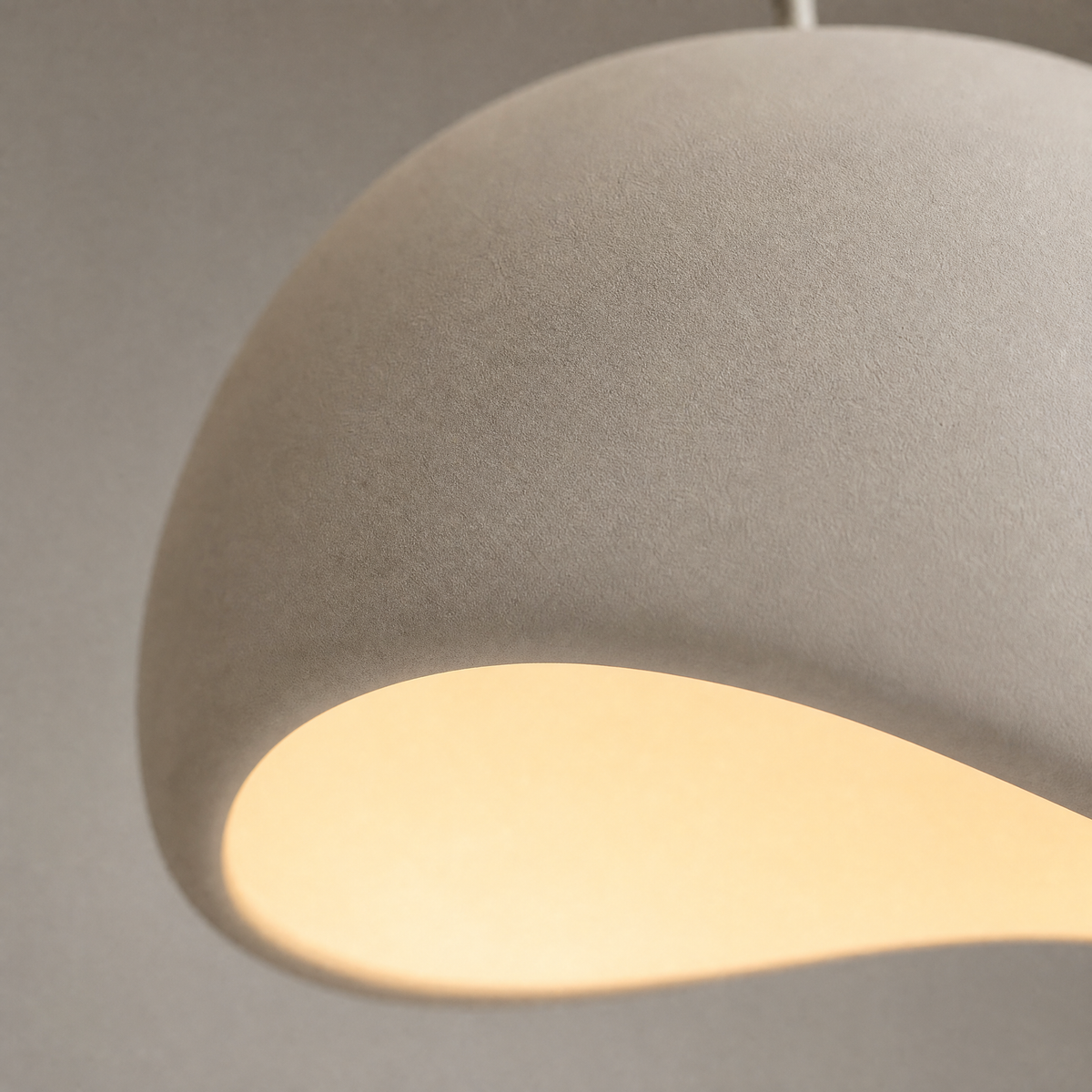 Close-up of Nubia Cloud Pendant crescent opening glow